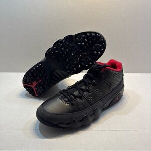 Nike Air Jordan 9 Retro Low Black/Red Golf Shoes FJ5934-002 Men Size 10 New